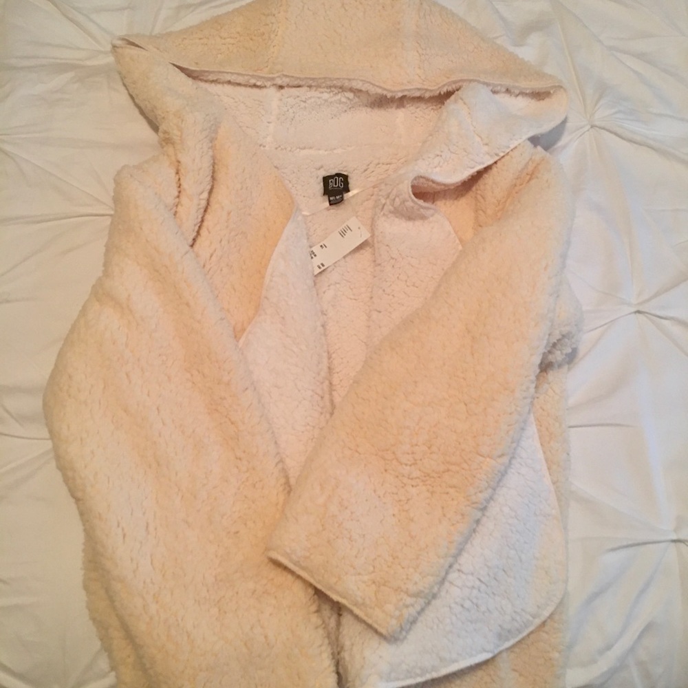 Carmella reversible hooded teddy jacket